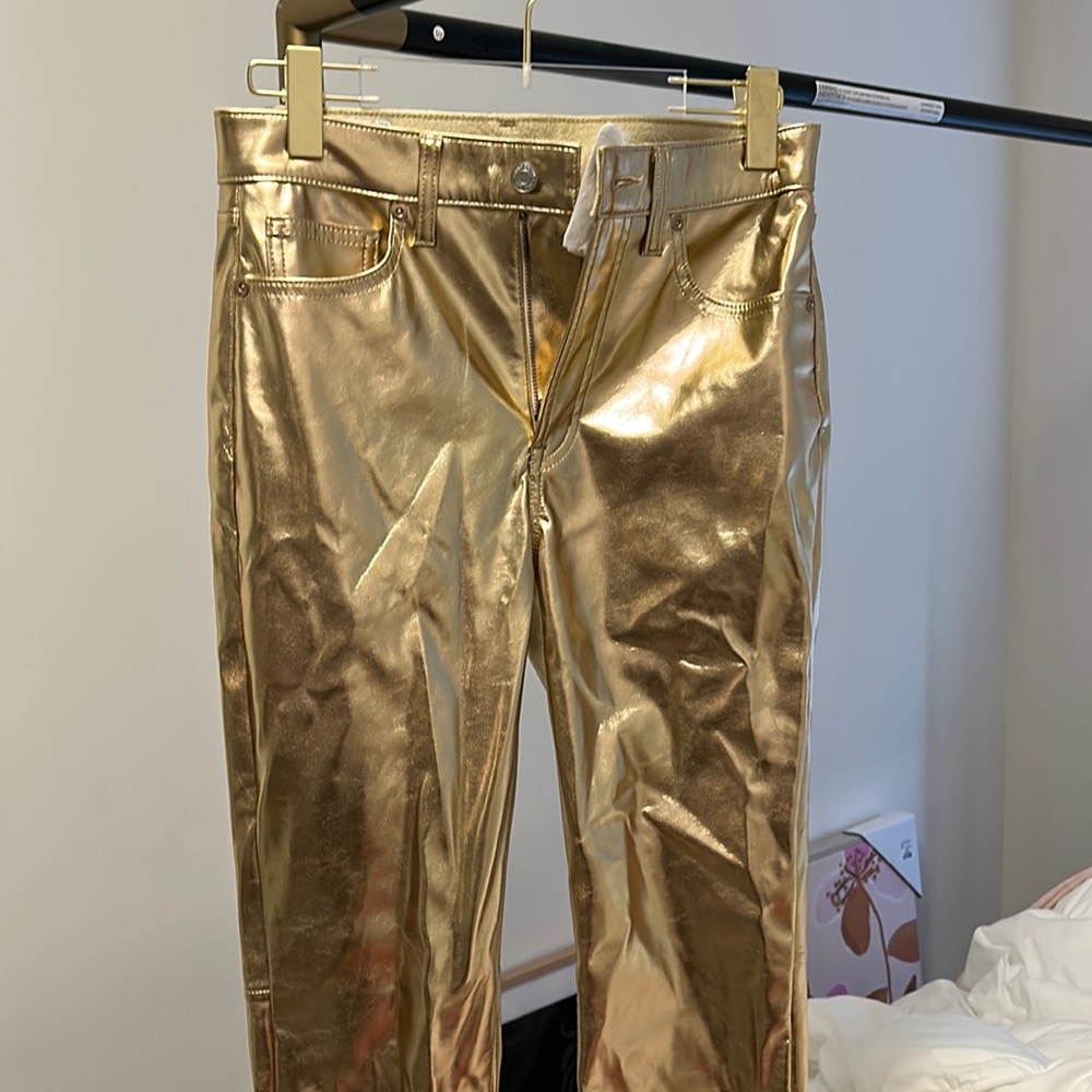 Gap Gold lame pants-new with tag